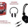 Quantum QHM888 Headphone Earphone With Mic Double Pin - Image 3
