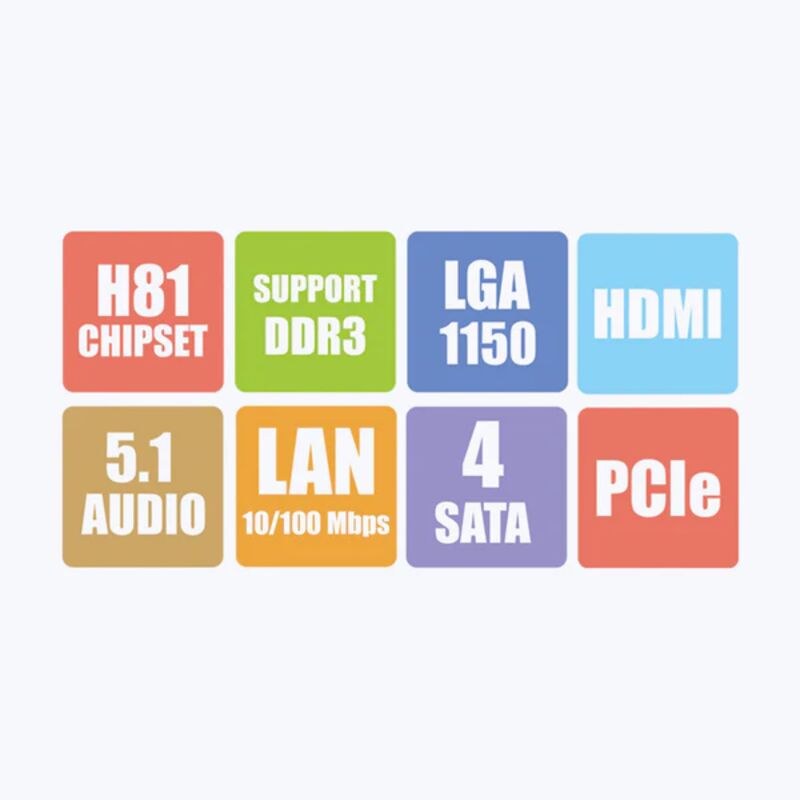 Zebronics Motherboard Zeb H81, Socket 1150 - Image 4